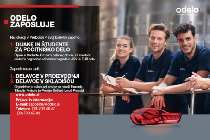 Odelo Slovenija išče nove sodelavce