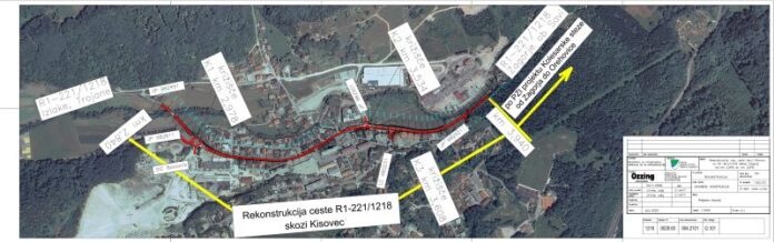 Rekonstrukcija ceste skozi Kisovec