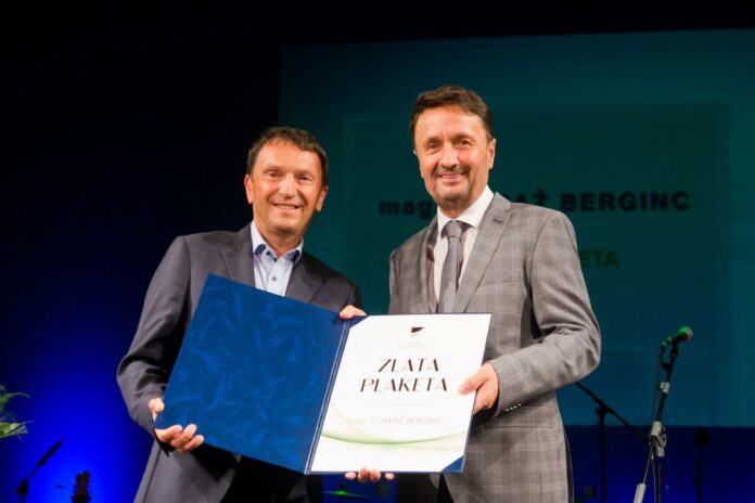Zlata plaketa za Tomaža Berginca
