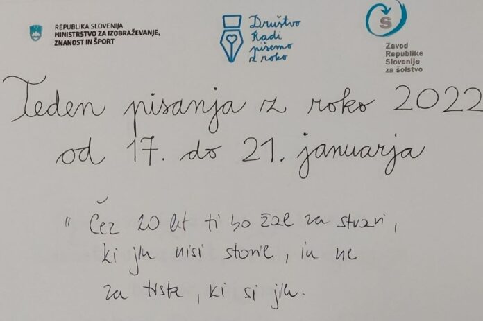 Radi pišete z roko?