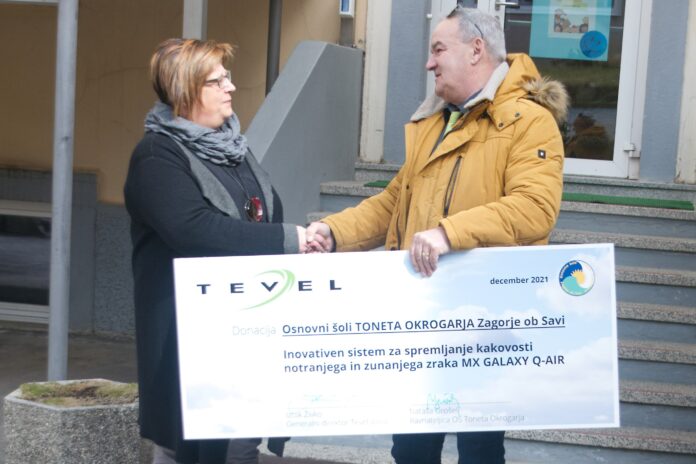 Tevel meri zrak v OŠ Toneta Okrogarja