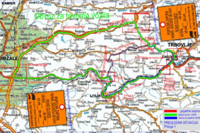 Cesta Litija-Zagorje ponovno zaprta