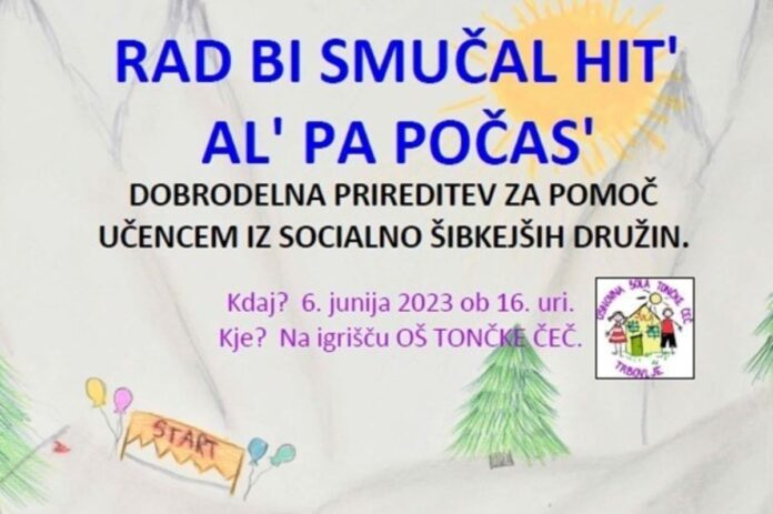 Rad bi smučal hit’ al’ pa počas’