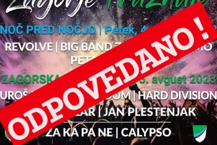 V Zagorju odpovedali prireditve
