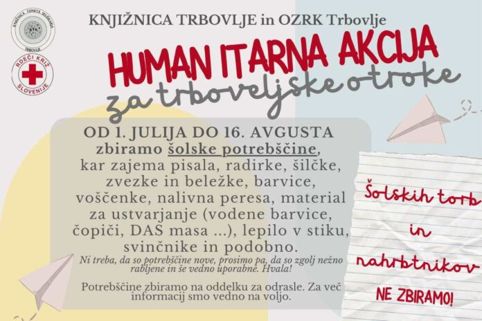 Šolske potrebščine za trboveljske otroke