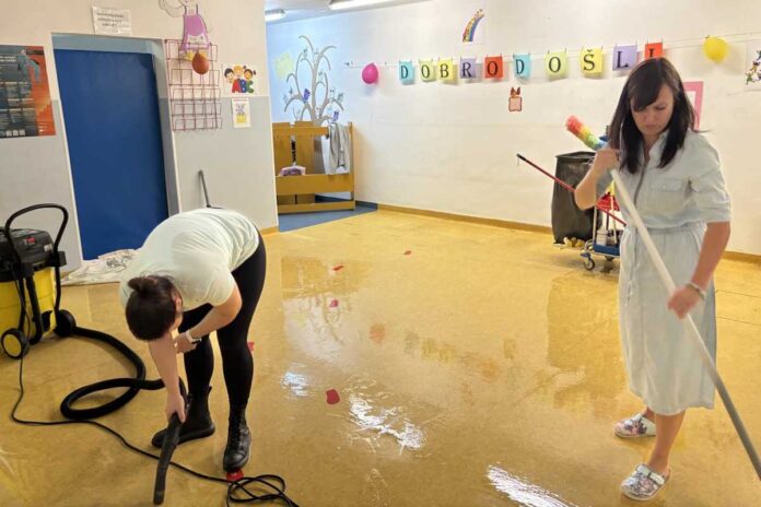 Poplavljen vrtec Dolinca