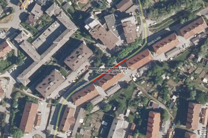 Zapora ceste od Terezija rova proti DU