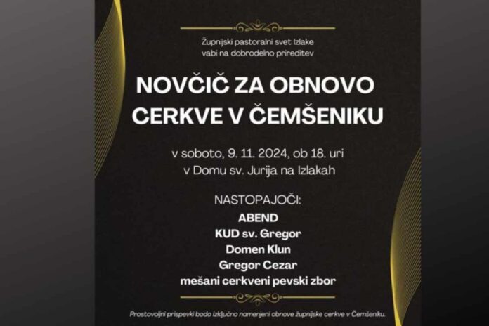 Novčič za obnovo cerkve v Čemšeniku