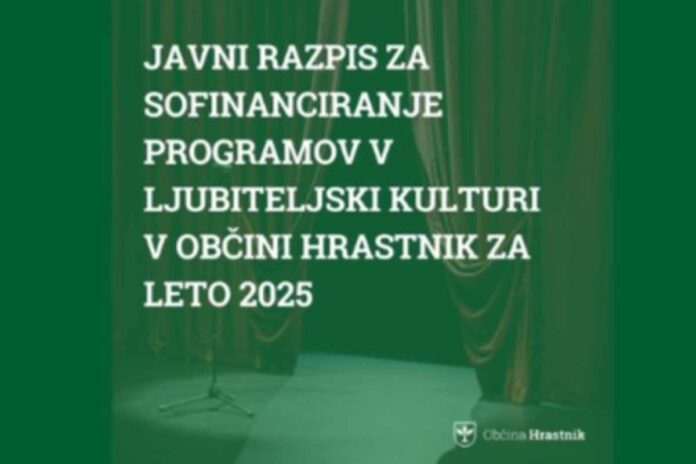 Razpis za sofinanciranje ljubiteljske kulture v Hrastniku