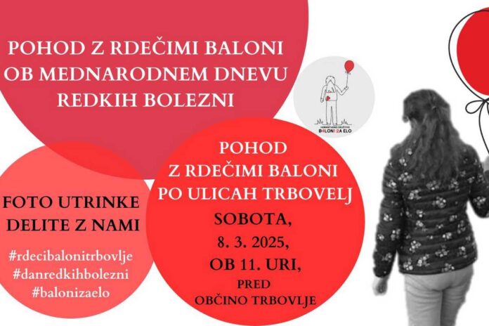 Tudi letos pohod z rdečimi baloni