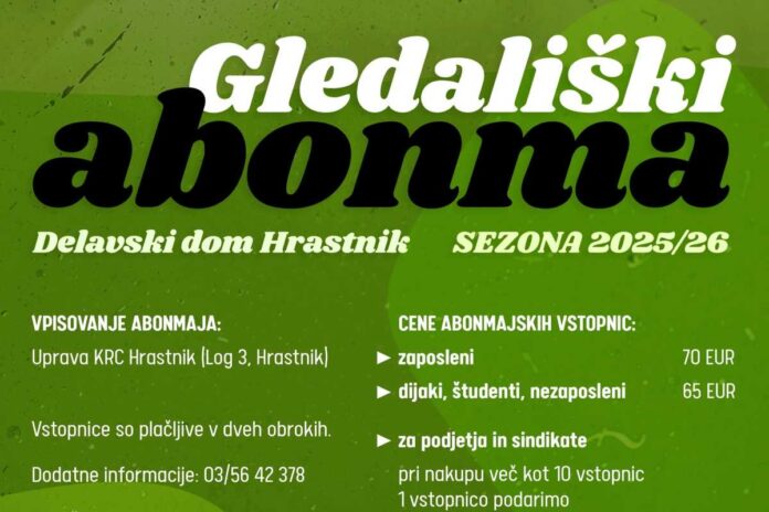 Nova sezona gledališkega abonmaja v KRC Hrastnik