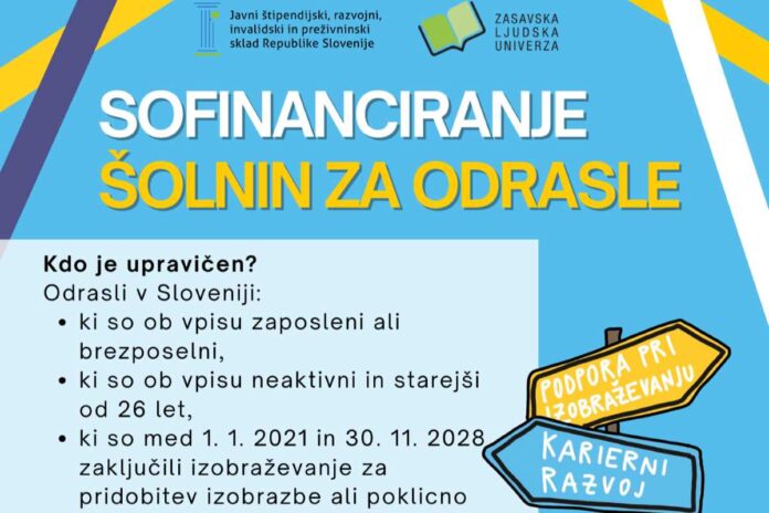 Sofinanciranje šolnin za odrasle