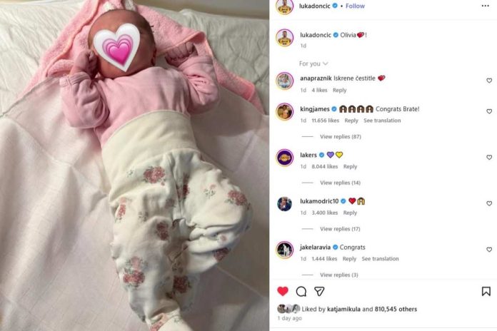Anamaria Goltes tudi v drugo povila deklico