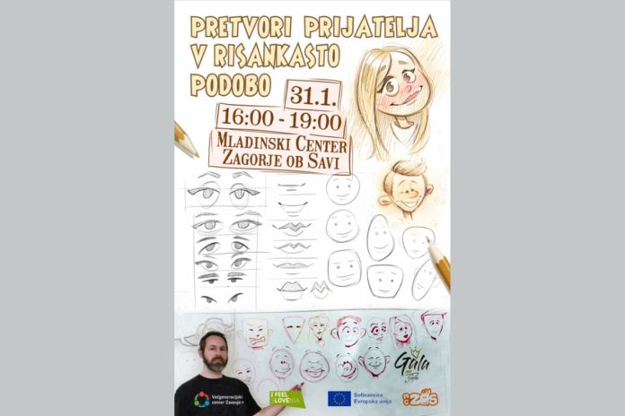 Ustvarjalna delavnica risanja karikatur