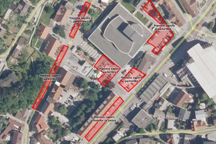 Popolna zapora parkirišč