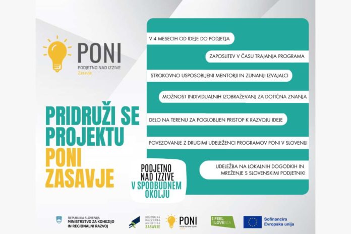 Od zamisli do podjetja – prijavite se v PONI Zasavje