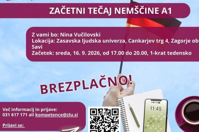 Brezplačni tečaj nemščine za začetnike v Zagorju